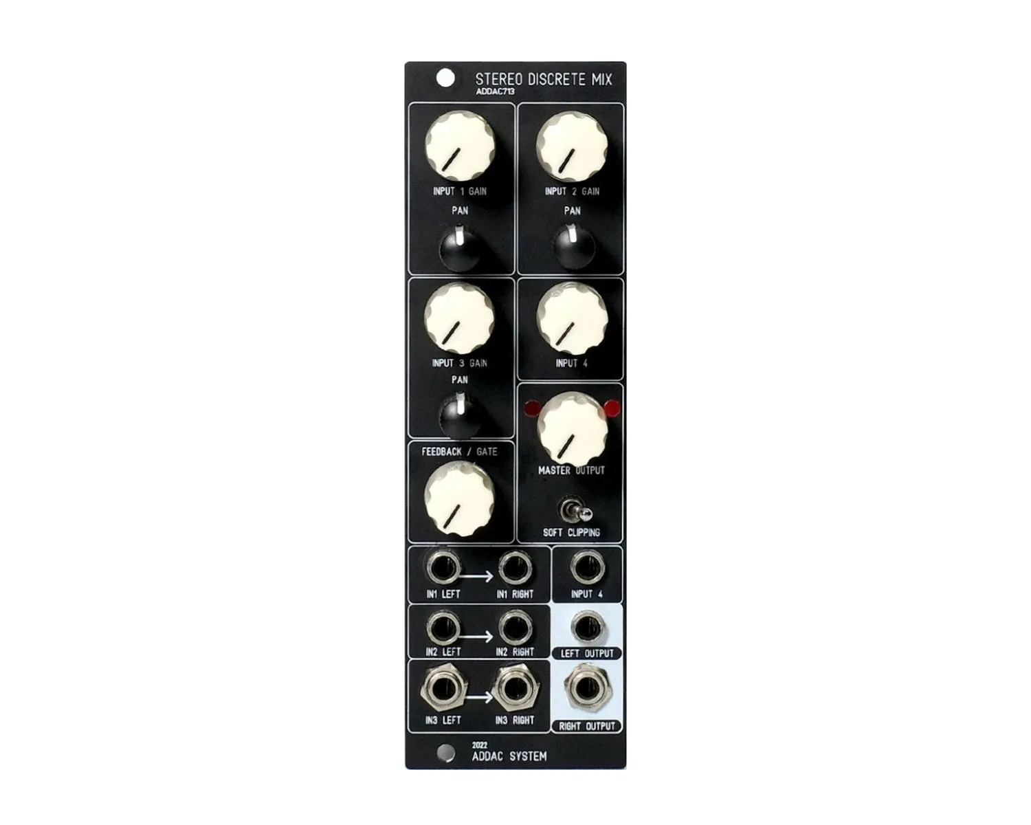 ADDAC System ADDAC713 Stereo Discrete Mixer