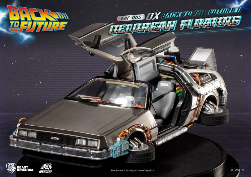 back to the future egg attack floating statue back to the future ii delorean deluxe version heo eu exclusive 20 cm  replicas  movies  diecast