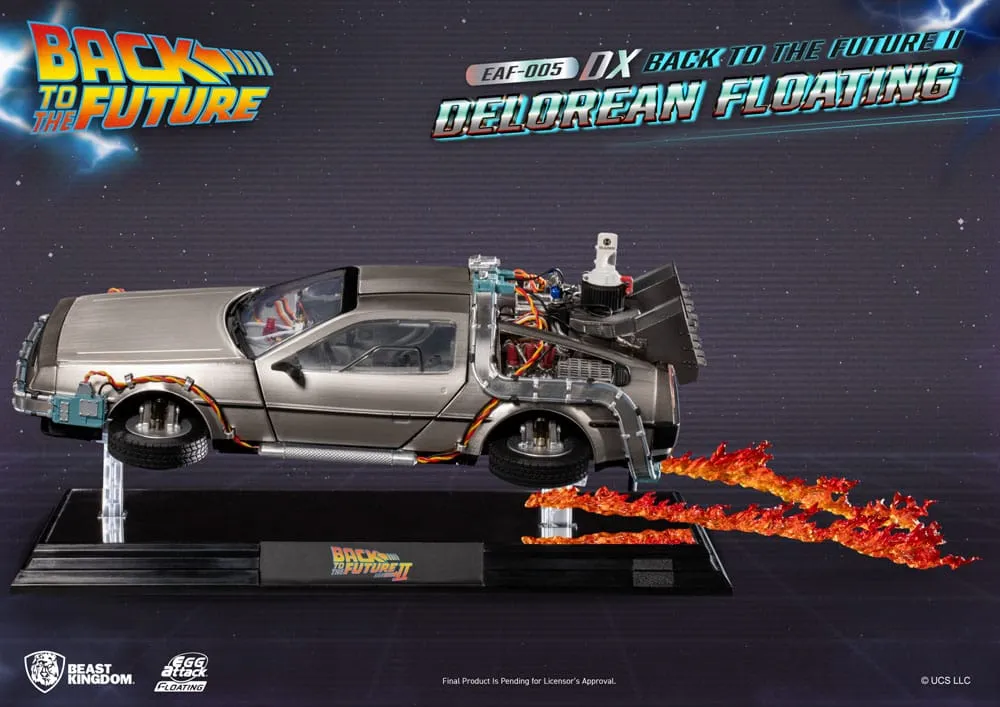 back to the future egg attack floating statue back to the future ii delorean deluxe version heo eu exclusive 20 cm  replicas  movies  diecast