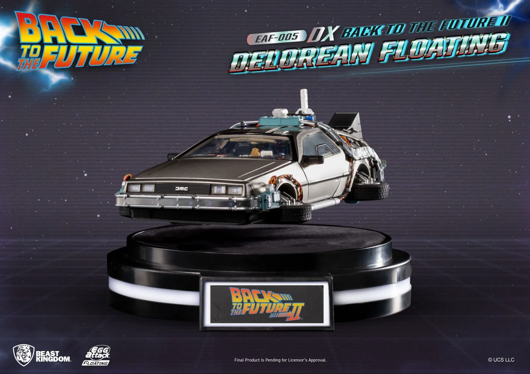 Beast Kingdom Back to the Future II DeLorean Deluxe Version Floating Egg Attack Statue