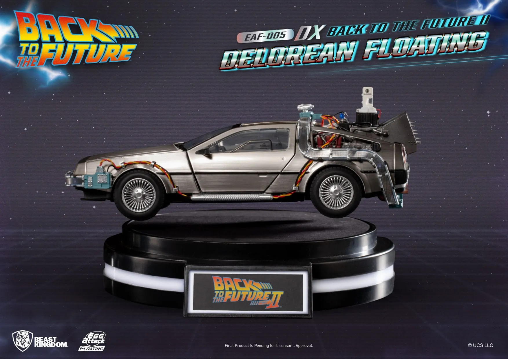 Beast Kingdom Back to the Future II DeLorean Deluxe Version Floating Egg Attack Statue