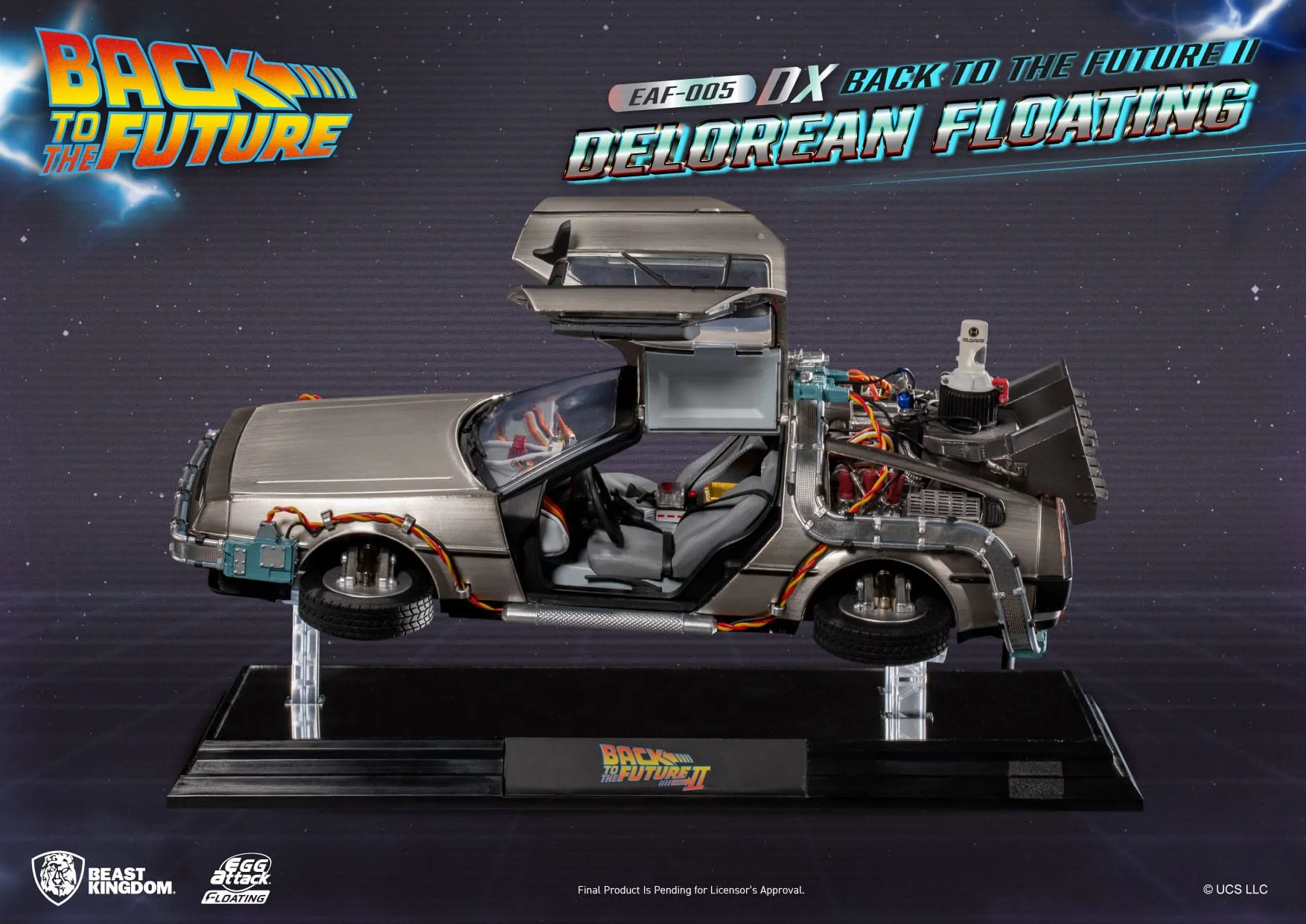 Beast Kingdom Back to the Future II DeLorean Deluxe Version Floating Egg Attack Statue