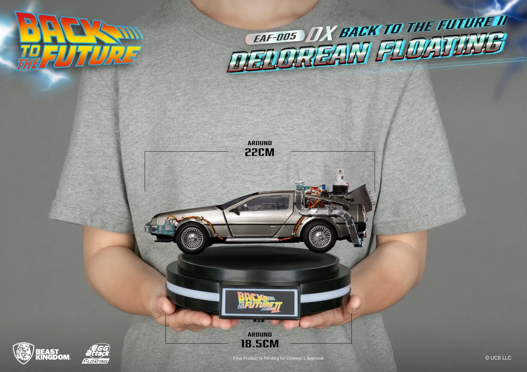 Beast Kingdom Back to the Future II DeLorean Deluxe Version Floating Egg Attack Statue