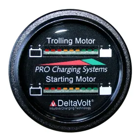 Dual Pro Battery Fuel Gauge - Marine Dual Read Battery Monitor - 12V/24V System - 15 Battery Cable [BFGWOM1524V/12V]