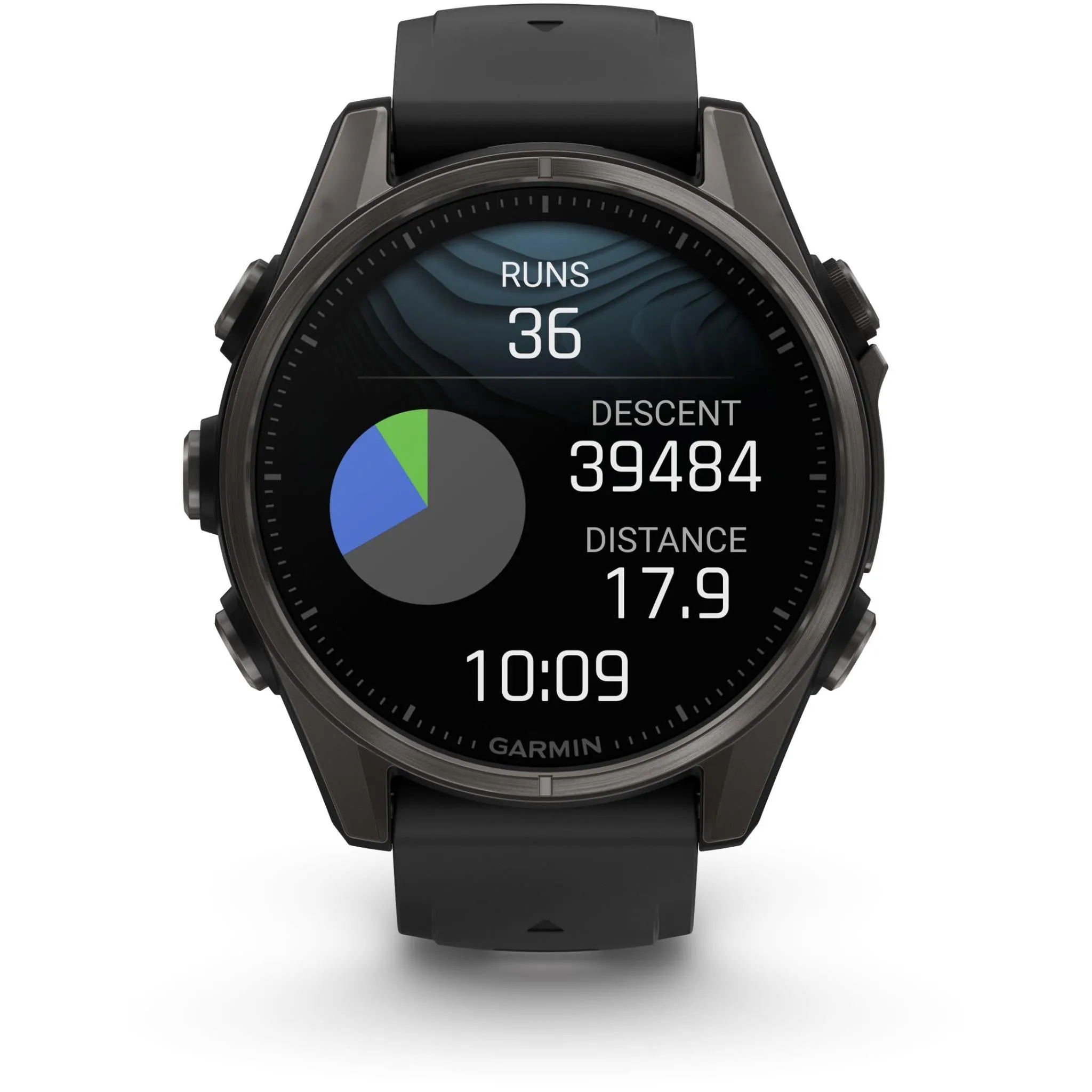 Garmin fenix® 8 43mm AMOLED Sapphire Edition Carbon Grey Titanium with Pebble Grey Band