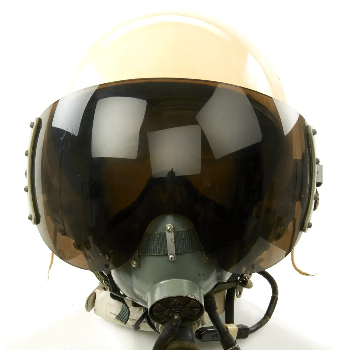 Original Cold War Soviet MIG Jet Fighter Flying Helmet ZSh-5MKV2 with Oxygen Mask KM-34D2