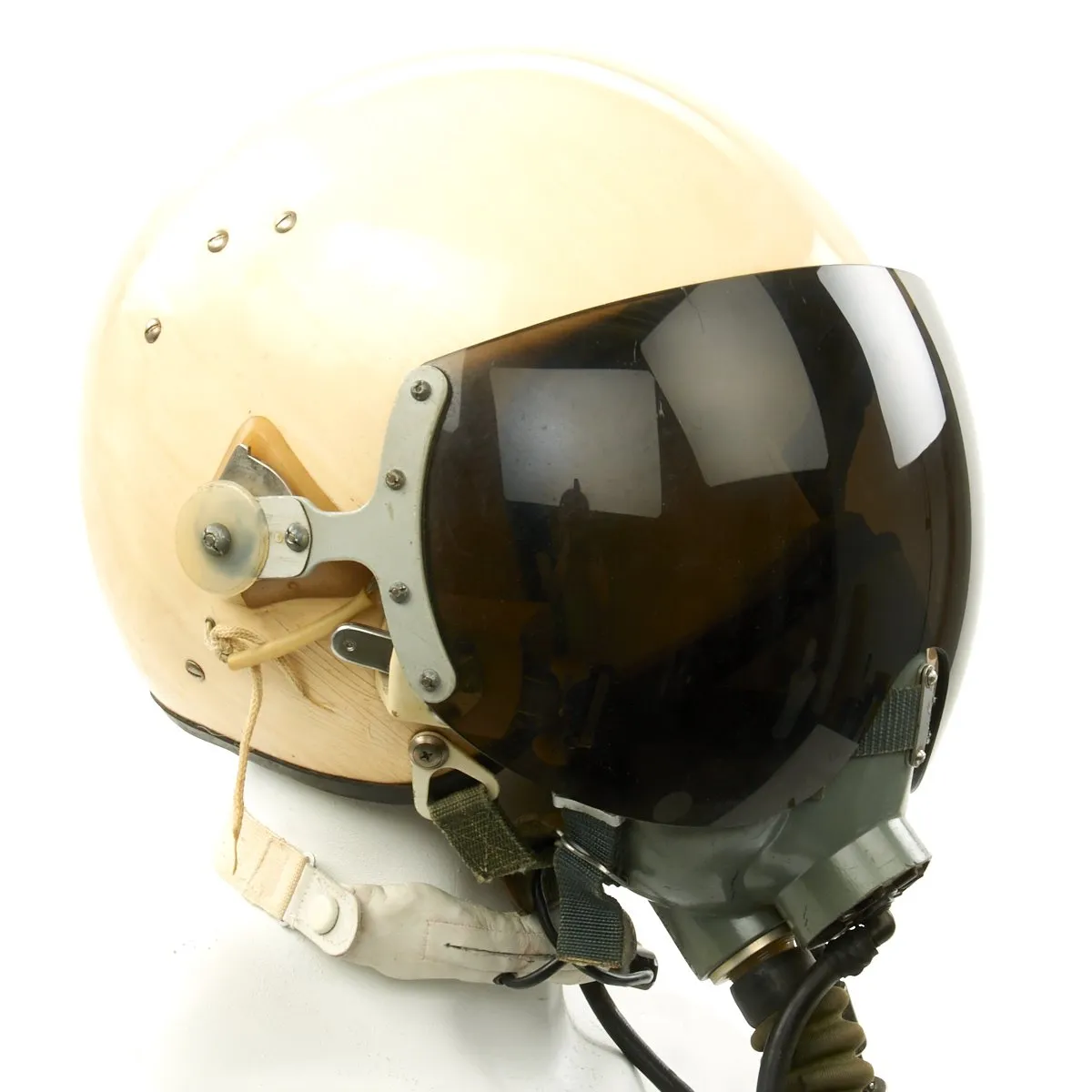 Original Cold War Soviet MIG Jet Fighter Flying Helmet ZSh-5MKV2 with Oxygen Mask KM-34D2