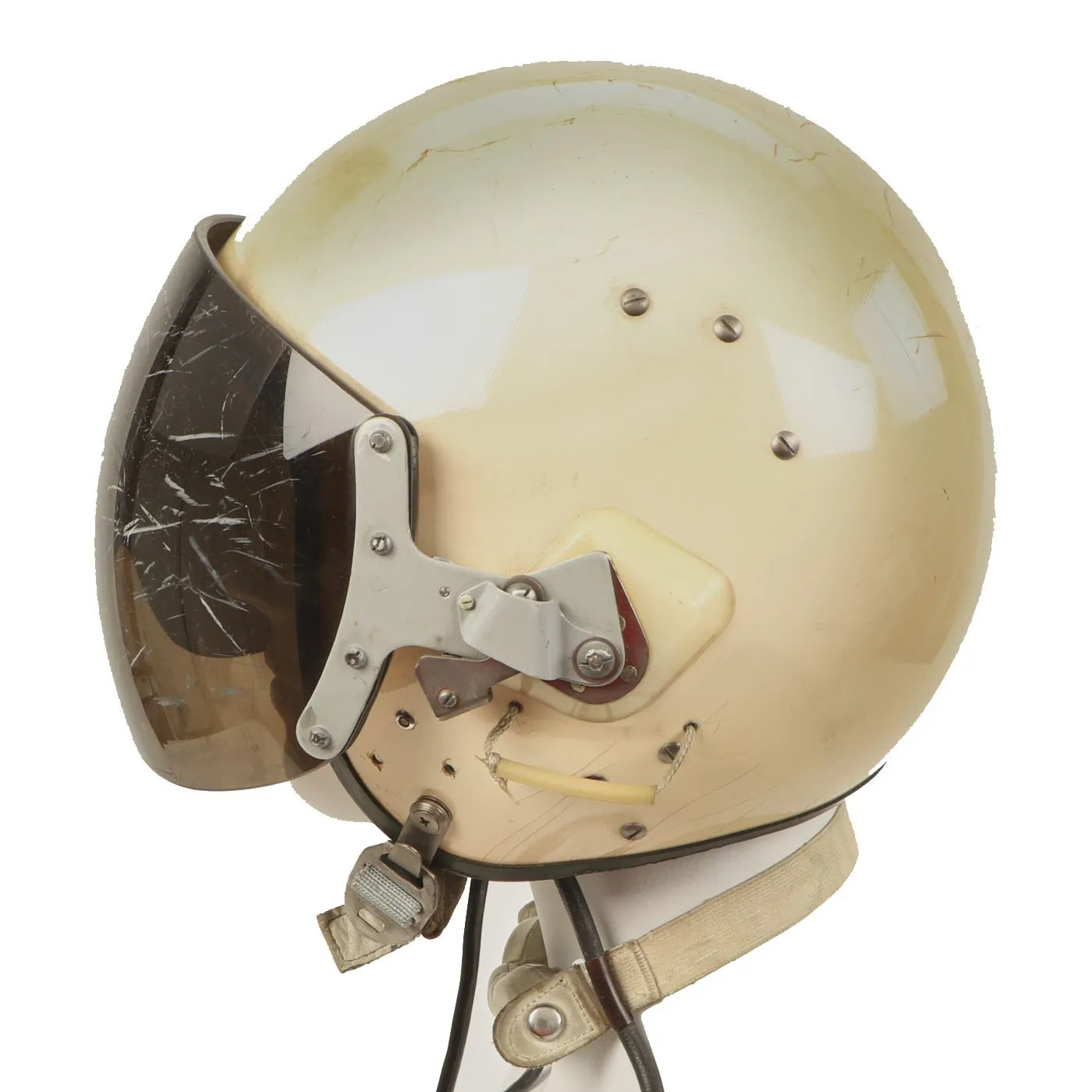 Original Cold War Soviet MIG Jet Fighter Flying Helmet ZSh-5MKV2 with Transit Chest