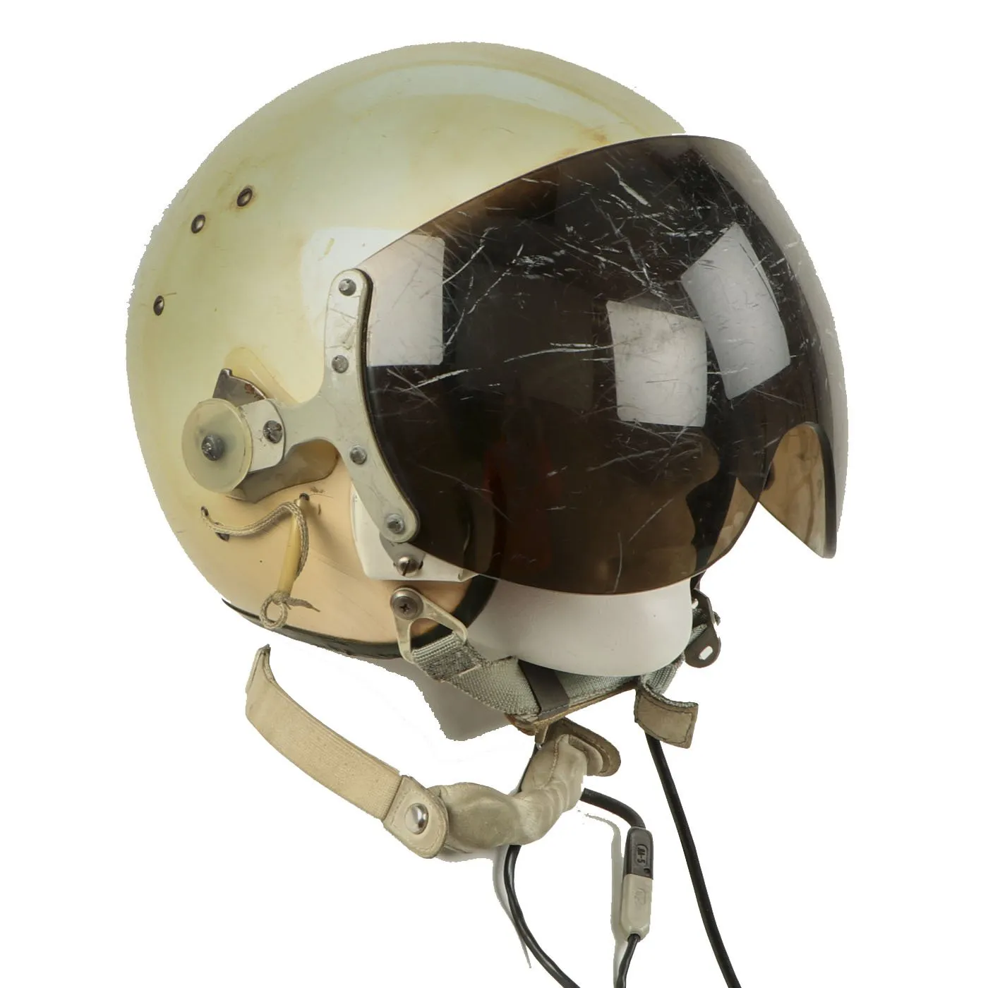 Original Cold War Soviet MIG Jet Fighter Flying Helmet ZSh-5MKV2 with Transit Chest