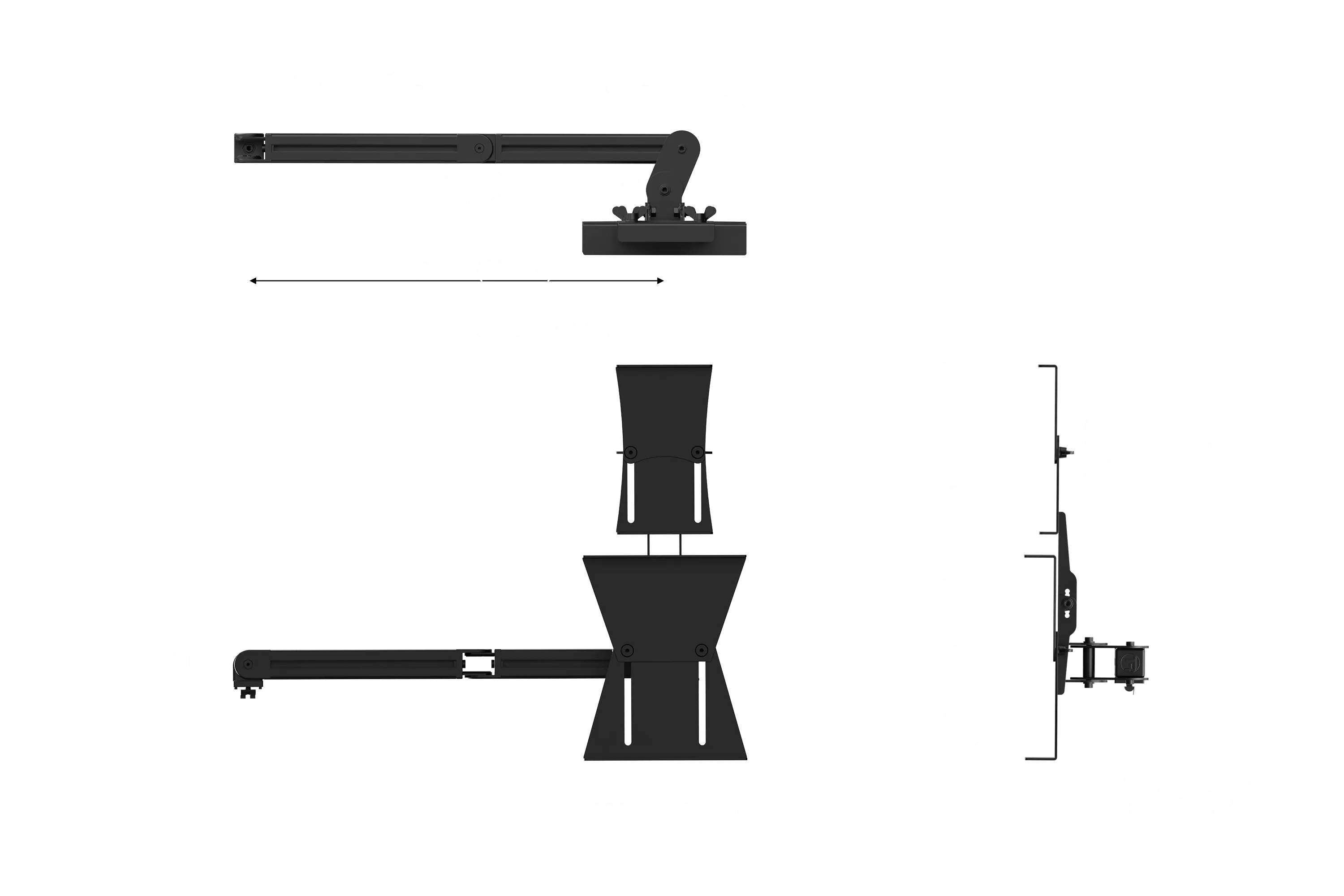 Tablet and Button Box Holder Upgrade Kit v3- Black