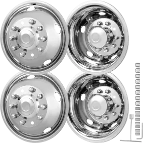 Vevor Wheel Simulators 19.5" 10 Lug for Ford F450/F550 (2005-2020) Set of 4 Stainless Steel New